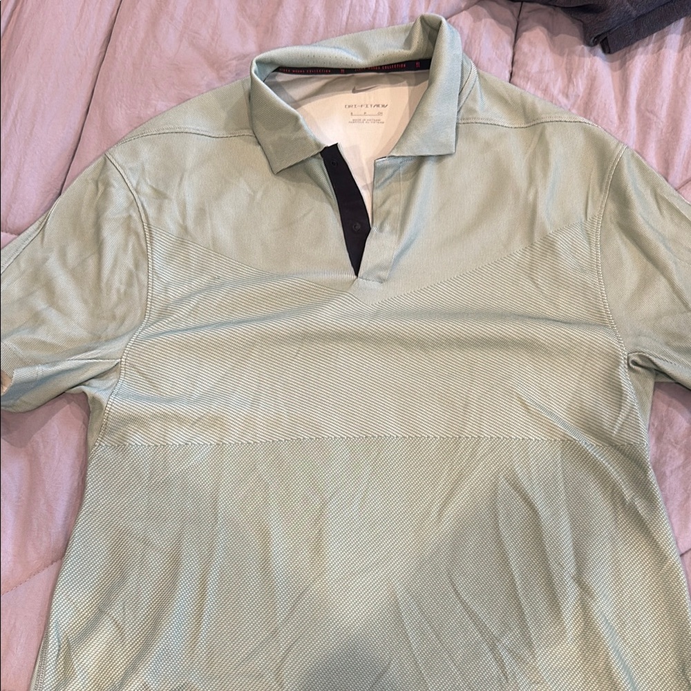 Men's Nike Green Polo Shirt- Tiger Woods Edition